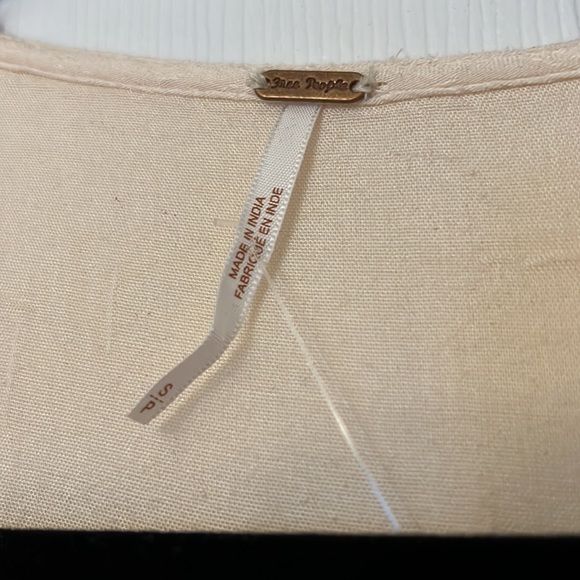 Free people cream tunic blouse - Picture 5 of 6